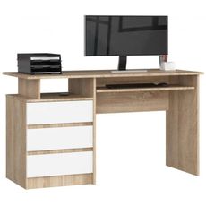 Počítačový stôl CLP 135 cm sonoma/biely