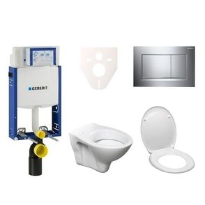 Cenovo zvýhodnený závesný WC set Geberit na zamurovanie + WC S-Line S-line Pro 110.302.00.5ND6