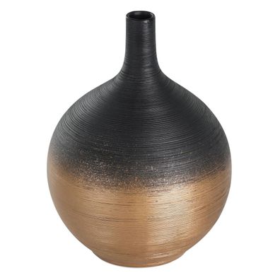 Eglo 421416 - Keramická váza SARYKSU 22x16 cm čierna/zlatá