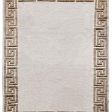 Diamond Carpets koberce Ručne viazaný kusový koberec Greek DESP P86 Ivory White Antique Mud - 80x150 cm