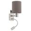 Eglo 96481 - LED Flexibilné svietidlo PASTERI 1xE27/40W+LED/3,8W šedá