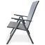 Autronic Záhradná stolička, kov, textil, sivá,AZC-S1 116 GREY