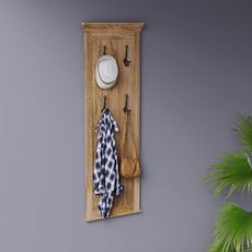 indickynabytok.sk - Vešiak Guru s 4 háčikmi 50x140x2,5 z mangového dreva