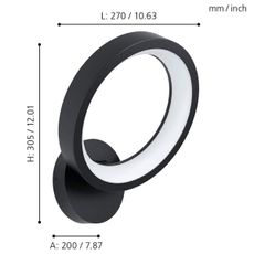 Eglo 32325 - LED RGBW Stmievateľné nástenné svietidlo MARGHERA-C LED/16W/230V