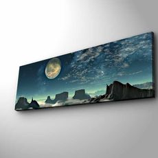 Wallity Obraz s LED osvetlením SÚMRAK 30 x 90 cm