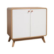 Biela nízka komoda v dekore duba 75x75 cm Cassie - Støraa