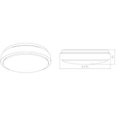 APLED - LED Stropné svietidlo LENS R TRICOLOR LED/18W/230V IP41 + núdza