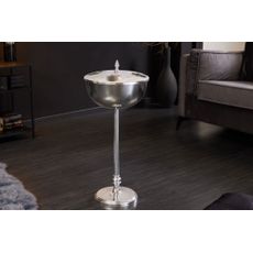 Estila Dizajnová strieborná nádoba na chladenie vína Perlea z kovu s elegantnou pokrývkou 81cm