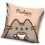 Vankúš Mačička Pusheen - motív Čas na kávu - 40 x 40 cm