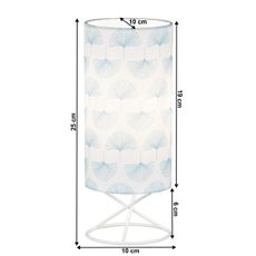 KONDELA Avam stolná lampa biela / modrá