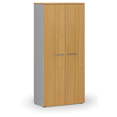 Šatníková skriňa s výsuvom PRIMO GRAY, 800 x 420 x 1781 mm, sivá/buk