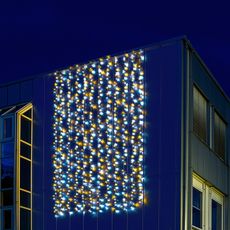 Vianočný LED záves 3x6 m | studená + teplá biela 600 LED