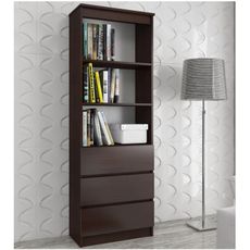 Regál R 60 cm CLP 3 zásuvky 2 poličky wenge