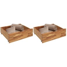 Carryhome SADA ZÁSUVIEK POD POSTEĽ, 83/29/68 cm, divoký dub