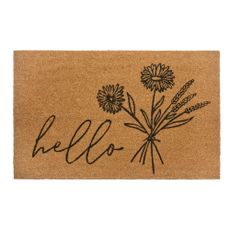 Rohožka z kokosového vlákna 75x45 cm Hello & Flowers - Hanse Home