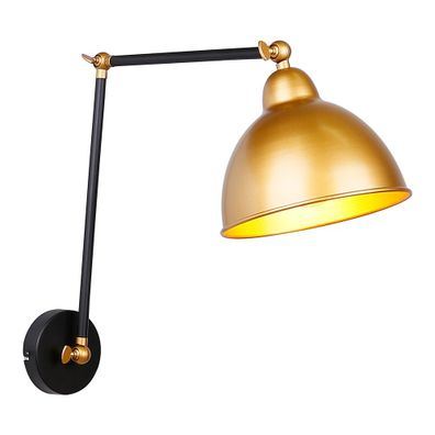 Kovové nástenné svietidlo v čierno-zlatej farbe Truck - Candellux Lighting