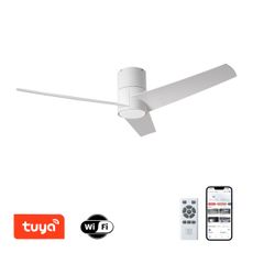ZEVENTI - LED stropný ventilátor BARROSA LED/18W/230V Wi-Fi Tuya biely + DO