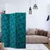 Paraván Geometric Turquoise Dekorhome 135x172 cm (3-dielny)