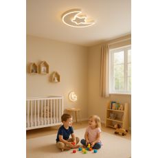 IKO LED stropná lampa s diaľkovým ovládačom – Mesiac s hviezdou