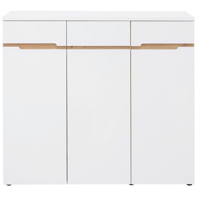 Voleo SKRINKA NA TOPÁNKY, biela, dub artisan, 120/107/38 cm