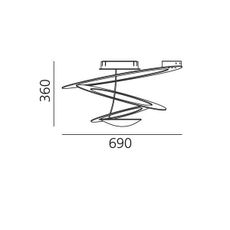 Artemide 1255120A - LED Stm. stropné svietidlo PIRCE LED/44W/230V 3000K zlatá
