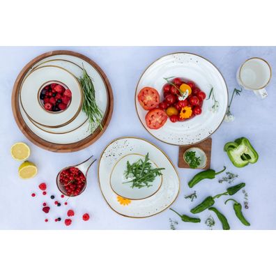 Mäser 2-dielna sada misiek Pintar White hnedébodky 22 cm