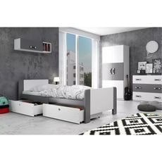 Detská posteľ AREK 80x200 cm - grafit Biela
