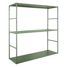 Zelená poschodová kovová polica 60 cm Level – PT LIVING