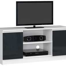 Ak furniture TV stolík Tonon 120 cm biely/grafit lesk