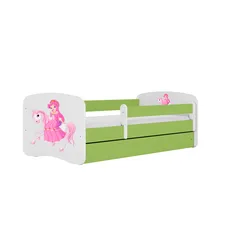 Kocot kids Detská posteľ Babydreams princezná na koni zelená, varianta 70x140, bez šuplíků, bez matrace
