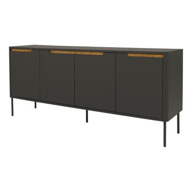 Čierna komoda Tenzo Switch, 173 x 76 cm