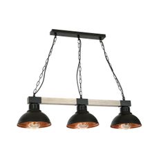 Luster na reťazi HAKON 3xE27/60W/230V