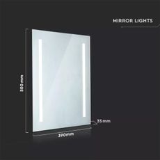 LED Kúpeľňové vyhrievané podsvietené zrkadlo LED/17W/230V IP44