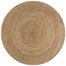 Flair Rugs Kusový koberec Capri Jute Natural/Blue kruh - 180x180 (priemer) kruh cm