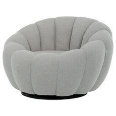 Otočné kreslo Bouclé GREY2, šedá