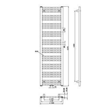 Bruckner - Kúpeľňový radiátor ALBRECHT 547W/230V 50x157 cm biela