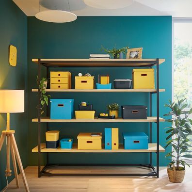Sivý kartónový úložný box s vekom 32x36x31 cm Click&Store – Leitz