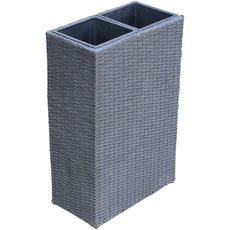 Prútený kvetináč 51x28x79h čierny