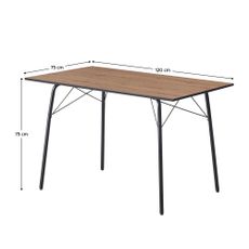 KONDELA Nalak Typ 2 jedálenský stôl 120x75 cm dub artisan / čierna