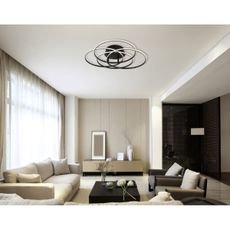 Globo 67355-55 - LED Stropné svietidlo KOMBOS LED/55W/230V 4000K pr.51,5 cm čierna