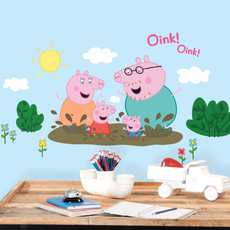 York Wallcoverings Samolepka do detskej izby PRASIATKO PEPPA a jej rodina