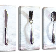 Wallity Sada obrazov Dinner 3 ks biela