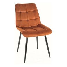 Signal Čalouněná jídelní židle Chic Velvet oranžová