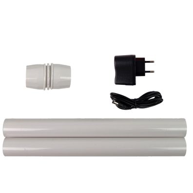 LEAN TOYS Vianočná pouličná lampa s Mikulášom 2v1 biela