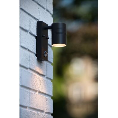 Lucide 14866/05/30 - LED Vonkajšie svietidlo so senzorom 1xGU10/5W/230V IP44
