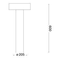 Ideal Lux - Vonkajšia lampa 4xG9/15W/230V 60 cm IP44 antracit