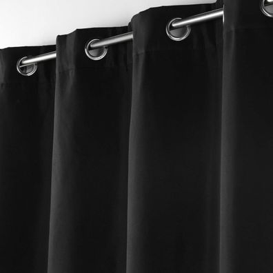 Čierny odhlučňovací záves z mikrovlákna 135x260 cm Micropolar – douceur d'intérieur