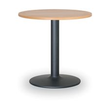 Konferenčný stolík ZEUS II, priemer 600 mm, čierna podnož, doska buk