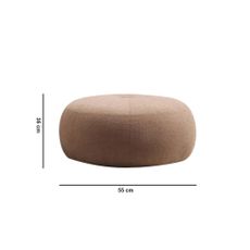 Nádherný capuccino bouclet puf Linea