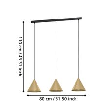 Eglo 99592 - Luster na lanku NARICES 3xE27/40W/230V